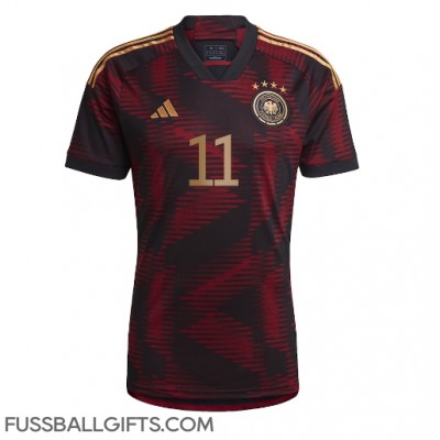 Deutschland Mario Gotze #11 Fußballbekleidung Auswärtstrikot WM 2022 Kurzarm